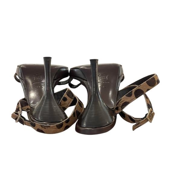 Moschino leopard print pony calf hair sandals - Picture 11 of 12